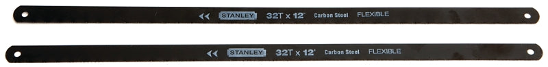 STANLEY 15-922A Hacksaw Blade, 1/2 in W, 12 in L, 32 TPI, HCS Cutting Edge
