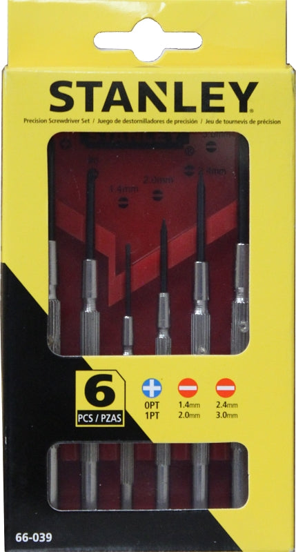 STANLEY 66-039 Screwdriver Set, Steel, Blue, Red