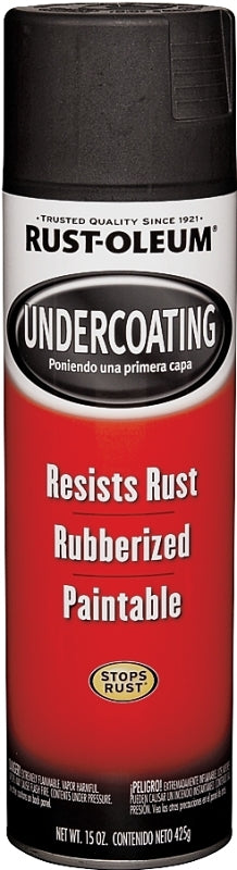 Rust-Oleum Automotive 248657 Undercoating Spray Paint, Black, 15 oz Can