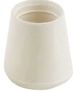 Shepherd Hardware 9753 Furniture Leg Tip, Round, Rubber, Off-White, 3/4 in Dia, Pack of 24