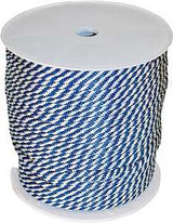 Wellington 46446 Derby Rope, 3/8 in Dia, 500 ft L, 183 lb Working Load, Polypropylene, Blue/White