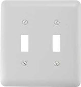 Amerelle 935TTW Wallplate, 5 in L, 4-5/8 in W, 2 -Gang, Steel, White