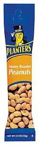 Planters 549752 Peanut, Honey Roasted, 2.5 oz, Bag, Pack of 15