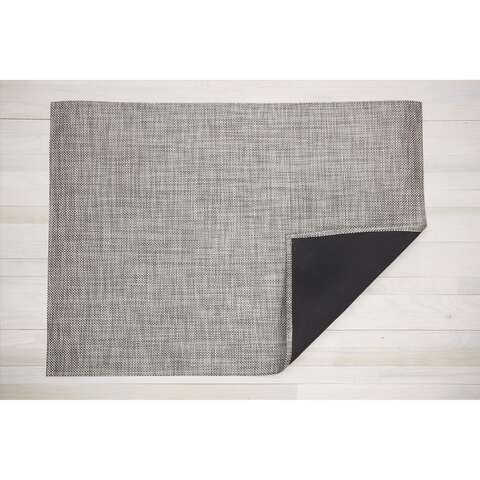 Chilewich 23 in. W X 36 in. L Gray Basketweave Woven Fiber Floor Mat