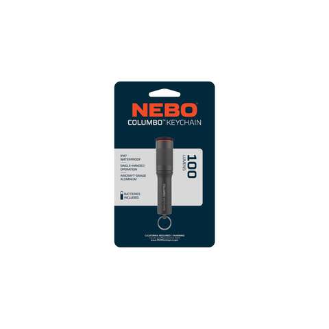 NEBO Columbo 100 lm Black/Gray LED Keychain Light AAA Battery