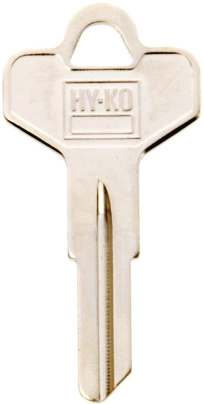 Hy-Ko 11010DE4 Key Blank, Brass, Nickel, For: Dexter Cabinet, House Locks and Padlocks, DE4 Key Number, Pack of 10