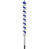 Irwin 3043016 Auger Drill Bit, 1-1/2 in Dia, 17 in OAL, Twist Flute, 1-Flute, 7/16 in Dia Shank