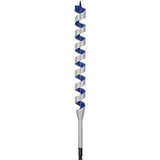 Irwin 3043016 Auger Drill Bit, 1-1/2 in Dia, 17 in OAL, Twist Flute, 1-Flute, 7/16 in Dia Shank