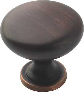 Amerock TEN53005ORB Cabinet Knob, 1-1/8 in Projection, 1-1/4 in, Zinc