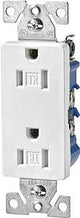 Eaton Wiring Devices TR1107W-BOX Duplex Receptacle, 2 -Pole, 15 A, 125 V, Push-in, Side Wiring, NEMA: 5-15R, White