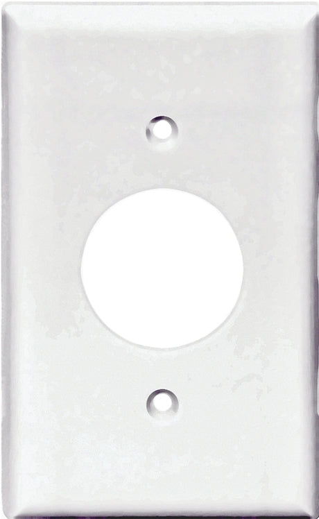 Eaton Wiring Devices PJ7W Series Wallplate, Mid-Size, 4-1/2 in L, 2-3/4 in W, 1-Gang, Polycarbonate, White, High-Gloss, Pack of 25
