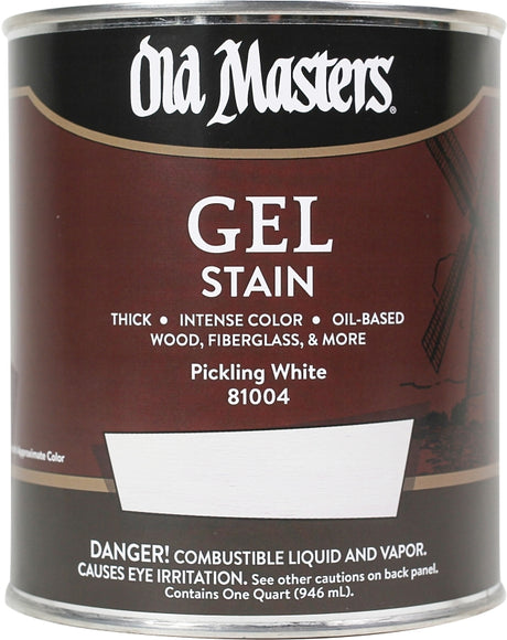 Old Masters 81004 Gel Stain, Pickling White, Liquid, 1 qt, Can