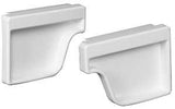 GUTTER END CAP SET WHITE VINYL