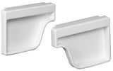 GUTTER END CAP SET WHITE VINYL