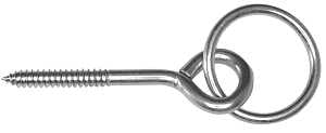 Campbell T7663550 Hitch Ring with Screw Eye Bolt, Steel, Zinc, Pack of 5