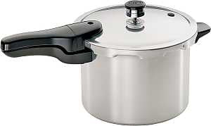 Presto 01264 Pressure Cooker, 6 qt, Aluminum, 8-9/16 in H