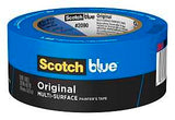 ScotchBlue 2090-48AP Painter's Tape, Multi-Surface, 60 yd L, 1.88 in W, Crepe Paper Backing, Blue