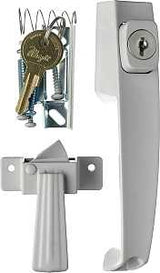 Wright Products VK333X3 Pushbutton Latch, 3/4 to 1-1/4 in Thick Door, For: Out-Swinging Wood/Metal Screen, Storm Doors