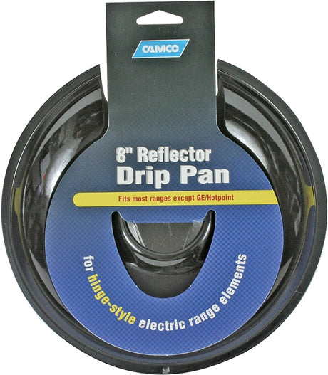 Camco USA 00433 Drip Pan, For: Hinge-Style Electric Range Elements and Only GE/Hotpoint Electric Ranges, 8 in Dia