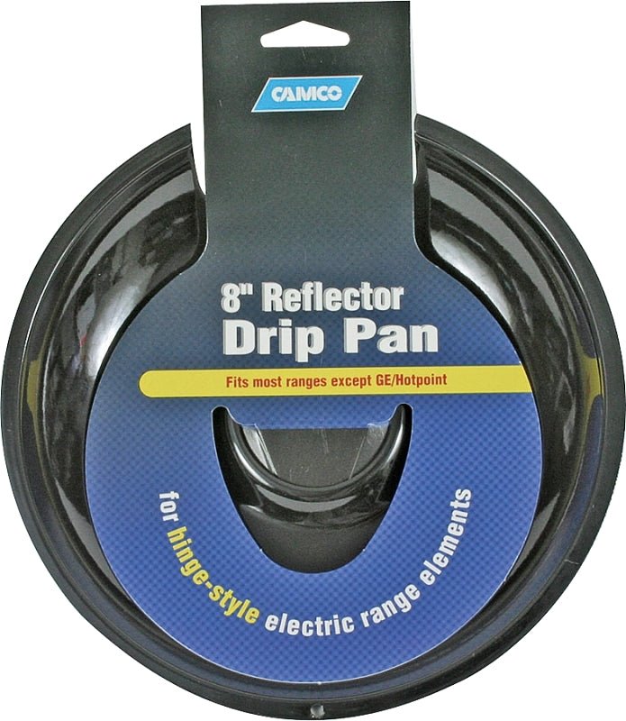 Camco USA 00473 Drip Pan, For: Hinge-Style Electric Range Elements, 8 in Dia