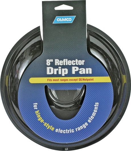 Camco USA 00473 Drip Pan, For: Hinge-Style Electric Range Elements, 8 in Dia