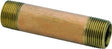 Anderson Metals 38300-0625 Pipe Nipple, 3/8 in, NPT, Brass, 890 psi Pressure, 2-1/2 in L