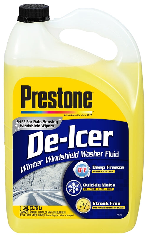 Prestone AS-250 Windshield Washer Fluid, Clear Yellow, 1 gal, Bottle, Pack of 6