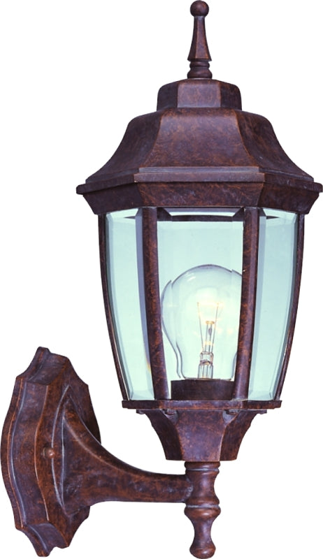 Boston Harbor BRT-BPP1611-RB3L Outdoor Lantern, 120 V, 60 W, CFL Lamp, Aluminum Fixture, Rustic Brown