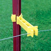 Zareba ITRXY-Z Snap-On Reversed Insulator, Aluminum/Polywire/Steel, Polyethylene, Yellow