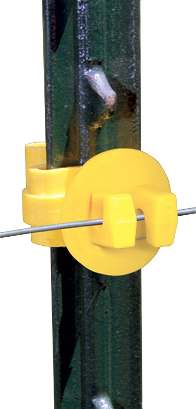 Zareba ITY-Z Standard Snug-Fitting Insulator, Aluminum/Polywire/Steel, Polyethylene, Yellow