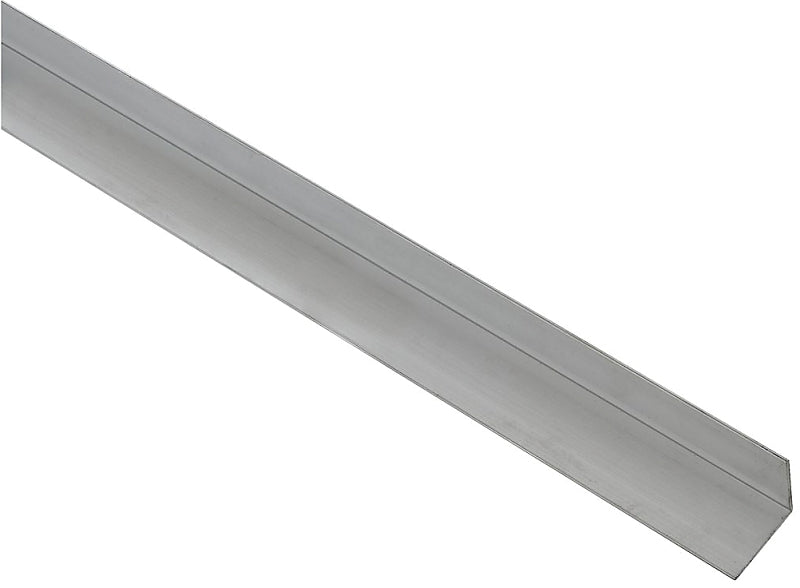 National Hardware 4203BC Series N247-353 Angle Stock, 1-1/2 in L Leg, 48 in L, 1/16 in Thick, Aluminum, Mill