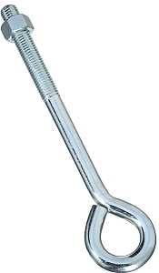 National Hardware N347-682 Series Eye Bolt, 10 in OAL, 5/8 in Thread, 3-3/4 in L Thread, 1-1/4 in ID Dia Eye, Steel