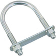 National Hardware N347-807 U-Bolt, 5-1/2 in L Inside, 3 in W Inside, 1/2-13 Thread, 2-1/2 in L Thread, Steel, Zinc