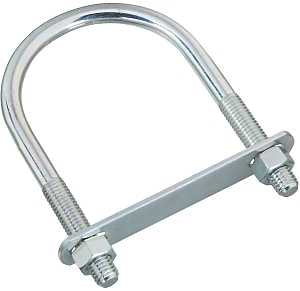 National Hardware N347-815 U-Bolt, 6 in L Inside, 3-1/2 in W Inside, 1/2-13 Thread, 2-1/2 in L Thread, Steel, Zinc