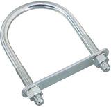National Hardware N347-815 U-Bolt, 6 in L Inside, 3-1/2 in W Inside, 1/2-13 Thread, 2-1/2 in L Thread, Steel, Zinc