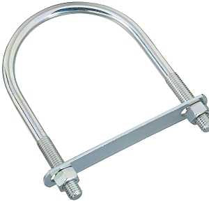 National Hardware N347-831 U-Bolt, 7 in L Inside, 4-1/2 in W Inside, 1/2-13 Thread, 2-1/2 in L Thread, Steel, Zinc