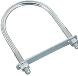 National Hardware N347-831 U-Bolt, 7 in L Inside, 4-1/2 in W Inside, 1/2-13 Thread, 2-1/2 in L Thread, Steel, Zinc