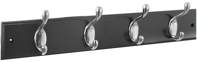 National Hardware DPV8170 S813-048 Series Hook Rail, Wall Mounting, 18 in L x 5/8 in W x 2-3/4 in H Dimensions, Brown