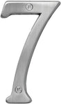 Hy-Ko Prestige Series BR-43SN/7 House Number, Character: 7, 4 in H Character, Nickel Character, Brass, Pack of 3