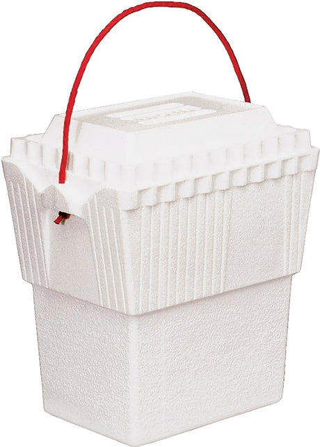 Lifoam 3417 Ice Chest, 11-1/2 in L x 8 in W x 13-1/4 in H Exterior, 12 qt Cooler, Styrofoam, White, Pack of 24