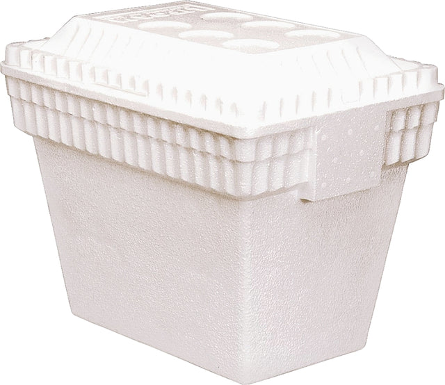 Lifoam 3542 Ice Chest, 17 in L x 12 in W x 14-3/8 in H Exterior, 12 qt Cooler, Styrofoam, White, Pack of 12