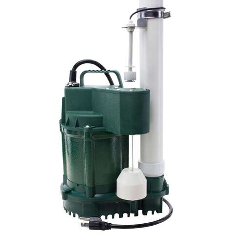 Zoeller 3/4 HP 80 gpm Cast Iron Vertical Float Switch AC Submersible Sump Pump