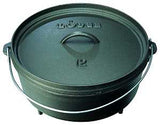 Lodge L10CO3 Camp Dutch Oven, 4 qt Capacity, Cast Iron, Black, Bail Handle