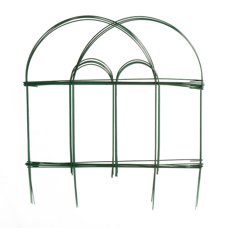 Glamos Wire 778009 Folding Wire Fence, 8 ft L, 18 in H, Green, Powder-Coated, Pack of 12