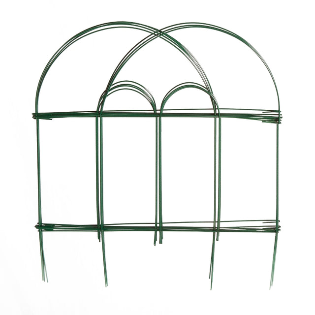 Glamos Wire 778009 Folding Wire Fence, 8 ft L, 18 in H, Green, Powder-Coated, Pack of 12