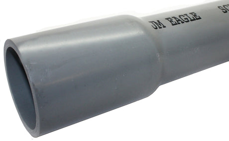 JM Eagle 67553 Conduit, 2-1/2 in, 10 ft L, SCH 80, PVC, Gray