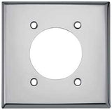 Eaton Wiring Devices 68-BOX Series Power Outlet Wallplate, Standard-Size, 4-1/2 in L, 4-9/16 in W, 2-Gang, Chrome