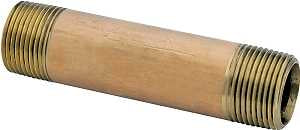 Anderson Metals 38300-2030 Pipe Nipple, 1-1/4 in, NPT, Brass, 3 in L