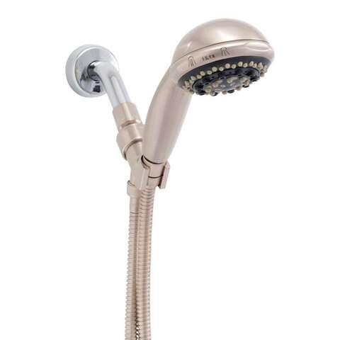 Whedon Rainbo Brushed Nickel Plastic 7 settings Handheld Showerhead 2.5 gpm