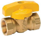B & K ProLine Series 210-523RP Gas Ball Valve, 1/2 in Connection, FPT, 200 psi Pressure, Manual Actuator, Brass Body